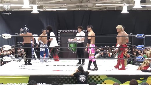 【🛎LIVE配信中！】第4試合・6人タッグマッチモハメド ヨネ＆AMAKUSA＆ブラックめんそーれvs丸藤正道＆拳王＆小峠篤司3.20神戸大会はWRESTLE UNIVERSE & ABEMAdeレッスルユニバースで生配信！▶https://t.co/pnJp8IiFrN▶https://t.co/733WjynZKG#noah_ghc