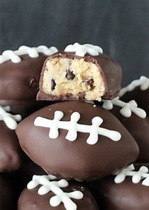Chocolate Chip Cookie Dough Footballs - The Perfect Game Day Treat