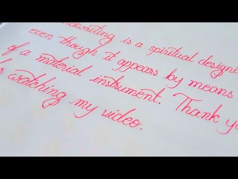 Beautiful english handwriting in the world. 