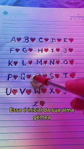 Creative Hand Drawing of Alphabet with Heart Design