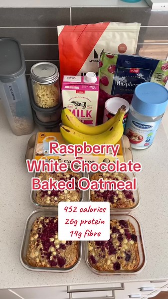 Raspberry White Chocolate Baked Oatmeal Recipe