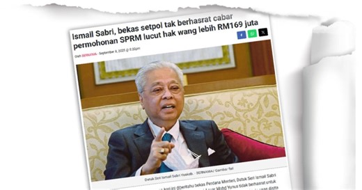 Kes Ismail Sabri, bekas setpol: Lucut hak wang tunai, pertuduhan jenayah dua perkara berbeza - AGC | Berita Harian