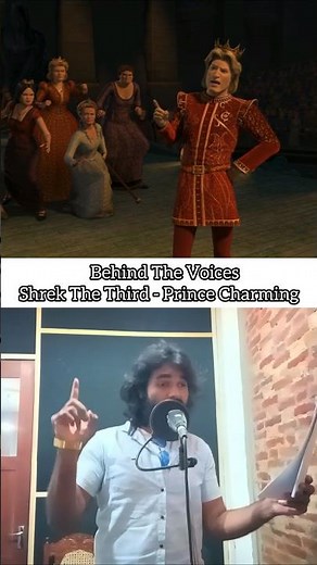Prince Charming Dubbing 🤴 #shorts #shrekthethird #princecharming #shrek #movie #voiceactor #artist