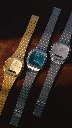 7.5K views · 12 reactions | Un style vintage et un design légèrement rectangulaire : ce modèle AQ-240E aux courbes douces possède un bracelet métallique raffiné qui s'accorde facilement avec tous les styles. | Casiomontres | Facebook