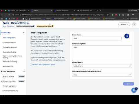 Sailpoint Identity Now Provision Users from Microsoft Entra