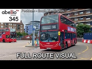 Full Route Visual | Route 345 | Abellio London