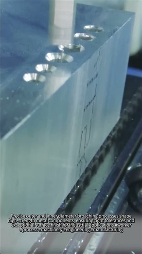 Watch how precision broaching instantly transforms a plain metal rod #worker #process #machining
