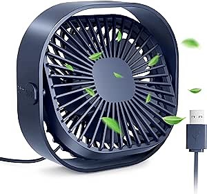 Amazon.com: Mini Desk USB Fan Small: Mini USB Desk Fan Portable Small fan 3 Speeds Desktop Fans 4 Inch Quiet Cooling 360° Rotate Mini Table Fan - Office Bedroom Home : Electronics