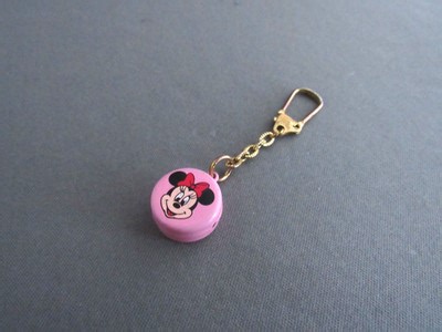 UK DISNEY PINK ENAMEL MINNIE MOUSE BELL CHARM KEYCHAIN | eBay