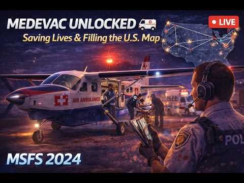 MEDEVAC UNLOCKED 🚑 | Saving Lives & Filling the U.S. Map | MSFS 2024 LIVE
