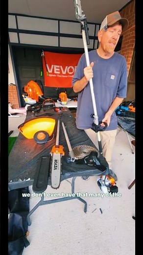 VEVOR 6-in-1 Multi-Functional Trimming Tools with Gas Hedge Trimmer, Weed Eater, String Trimmer,