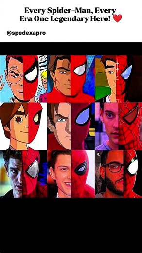 The Ultimate Evolution of Spider-Man Through Every Generation! #marvel #mcu #avengers #spiderman