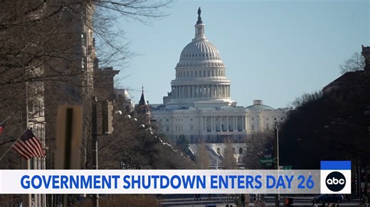 The government shutdown is now on its 26th day, with the strain on millions of federal workers is present than ever. More than half a million missed their first full paycheck on Friday, and another 700,000 will miss their first full paycheck this week. Republican and Democratic lawmakers remain at a stalemate on finding a government funding solution. The Senate has continued to fail to advance bill that would reopen the government until Nov. 21. The House remains out of session this week. Read m