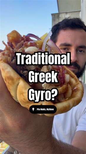 Traditional Pork Gyro Mytilene — Pita Makis Lesvos Review