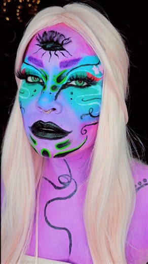 Alien Babe Makeup Transformation 👽💜