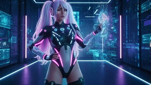 男孩使用高科技芯片把自己变成二次元美少女