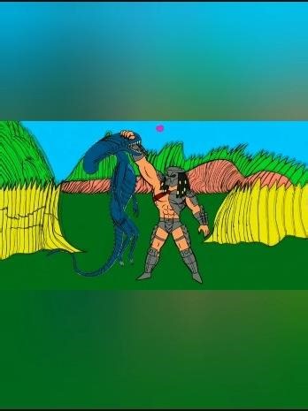 PREDATOR HUMILHA O ALIEN! #animation #luta#monster#alien#predador