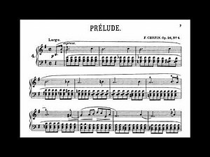 Alfred Cortot plays Chopin's prelude Op 28 no.4 in E minor "suffocation" [Audio + Score]