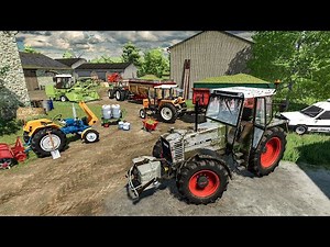Farming Simulator 22 à l'ancienne | ensilage de blé immature, tracteur rouillé, porc d'engraissement