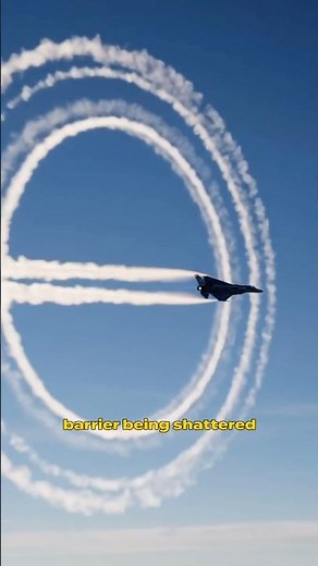 The Moment a Plane Breaks the Sound Barrier 🔊✈️ #aerospace