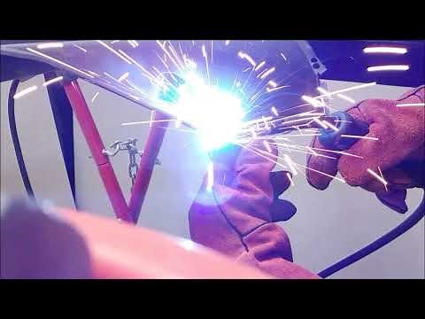 How I weld up small pin holes in panel steel