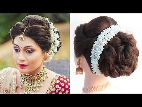 simple & quick bridal hairstyle with gajra