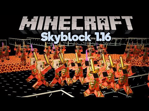 Incredible Gold Farm Upgrades! ▫ Minecraft 1.16 Skyblock (Tutorial Let's Play) [Part 17]