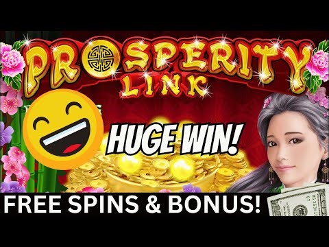 Prosperity Link Slot Machine Free Spins, bonus & HUGE WIN!
