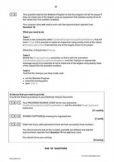 AQA A Level Computer Science Paper 1 2025