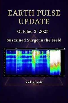 ⚡ Earth Pulse Update — October 3, 2025 | Sustained Surge in the Field
