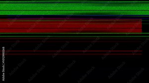 Colored noise VHS overlay with glitch effect, HLS error, and organic shapes for retro video editing