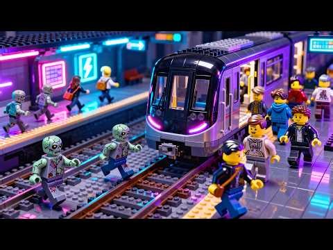 Lego Metro Run into Trouble After Virus Outbreak! LEGO City Subway Chase • Stop Motion Film