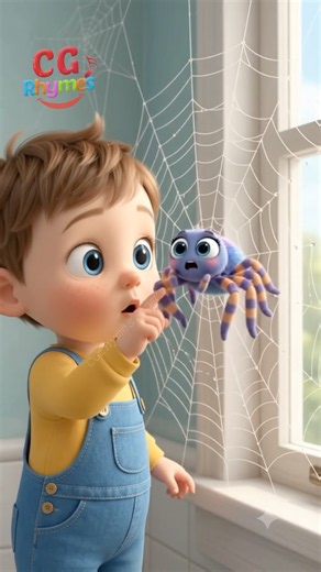 Itsy Bitsy Spider! 😲🕷️Nursery Rhymes #shorts