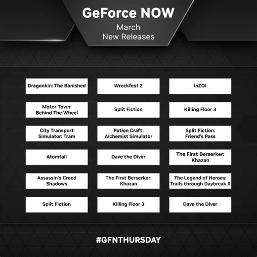 New month new games - play on! 🎮 | GeForce NOW