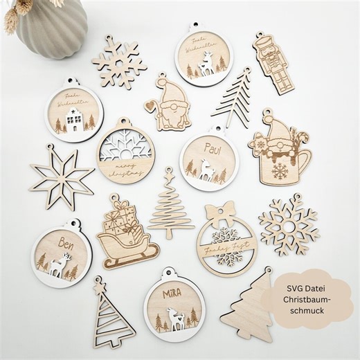 Buy Laser File of Various Christmas Tree Decorations, Christmas Tree Ornaments, Christmas Tree Baubles, SVG, Png, Pdf, Dxf Incl. Commercial License Online in India - Etsy
