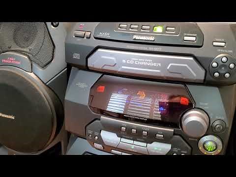 Panasonic SA-AK17 5 CD changer tape player system with remote