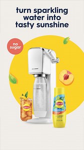 Enjoy sparkling water turned into tasty sunshine - Now in No Sugar! Check out our Lipton flavours at: https://sodastream.com.au/collections/flavours/Lipton | SodaStream Australia | Facebook