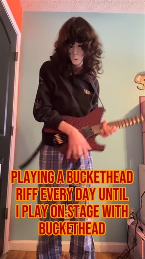 B on Instagram: "Playing a Buckethead riff every day until I play on stage with Buckethead Day 51 - Destroyer #guitar #reels #guitarist #music #buckethead @thecobchives"