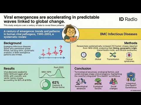 212 viral emergence events (1900-2024) show peaks driven by surveillance and ecology: BMC Infect Dis