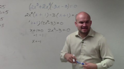 Solving a polynomial using factoring by grouping