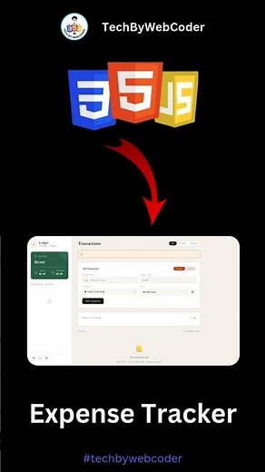 Day 11: How To Build a Expense Tracker Using HTML, CSS & JavaScript (For Beginner)