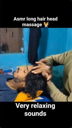 asmr long hair head massage and stress relief 💆‍♂️