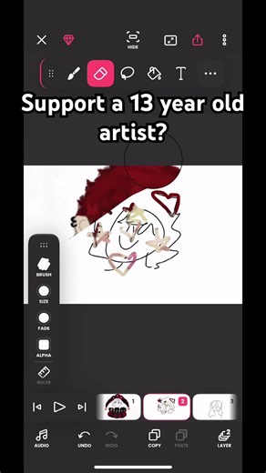 I drew this on kleki but I ran out of layers so I switched it to FlipaClip #art #youngartist #fyp