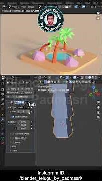 Low Poly Palm Tree Stem Modelling