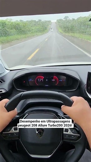 Desempenho em Ultrapassagens peugeot 208 Allure Turbo200 2026!