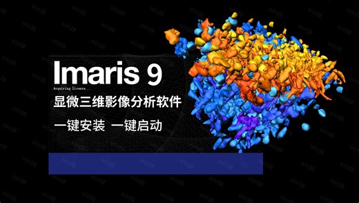 一键启动Imaris 9.0. 1 Bitplane 显微三维影像分析软件交互式显微图像可视化