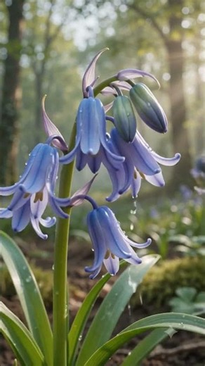 From Bulb to Beautiful Bloom | Bluebell flowar blooming🌸 #trending #viral #ytshorts #nature
