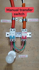 Manual transfer switch wiring connection #rarysolarpanelsetup #fbreelsfyp #fblifestyle #fbreelsfyp #lifestyle | Electrical Video Tutorial