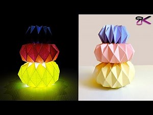 How to make Folded paper lanterns | Latest Origami night lamps | Easy DIY Paper lamps
