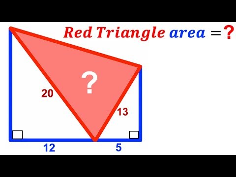 Can you find area of the Red shaded Triangle? | (Trapezoid) | #math #maths | #geometry